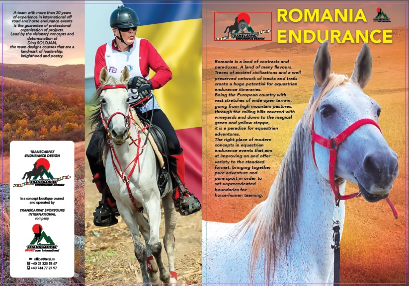 Prezentare România Endurance cu doi cai și un călăreț